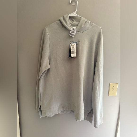 Reebok Hoodie Women SZ XL Grey Fleece Pull Over Logo New Casual Outerwear Jacket - Picture 1 of 9